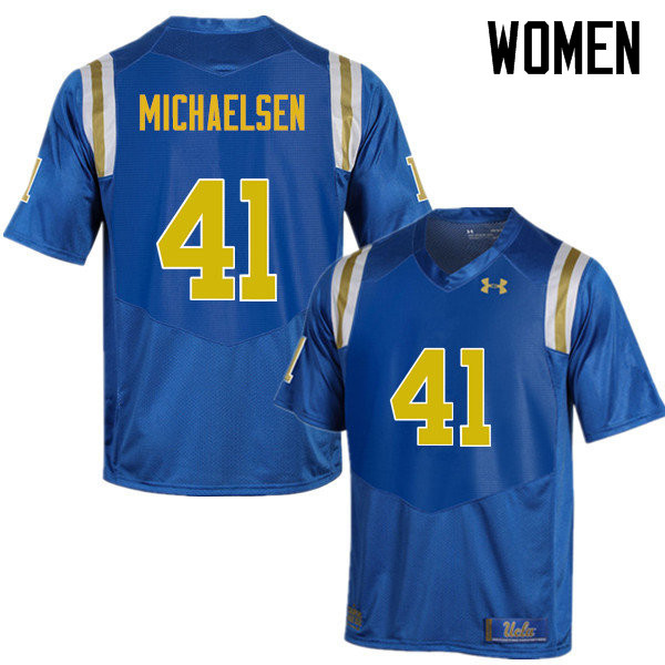 Women #41 Alex Michaelsen UCLA Bruins Under Armour College Football Jerseys Sale-Blue